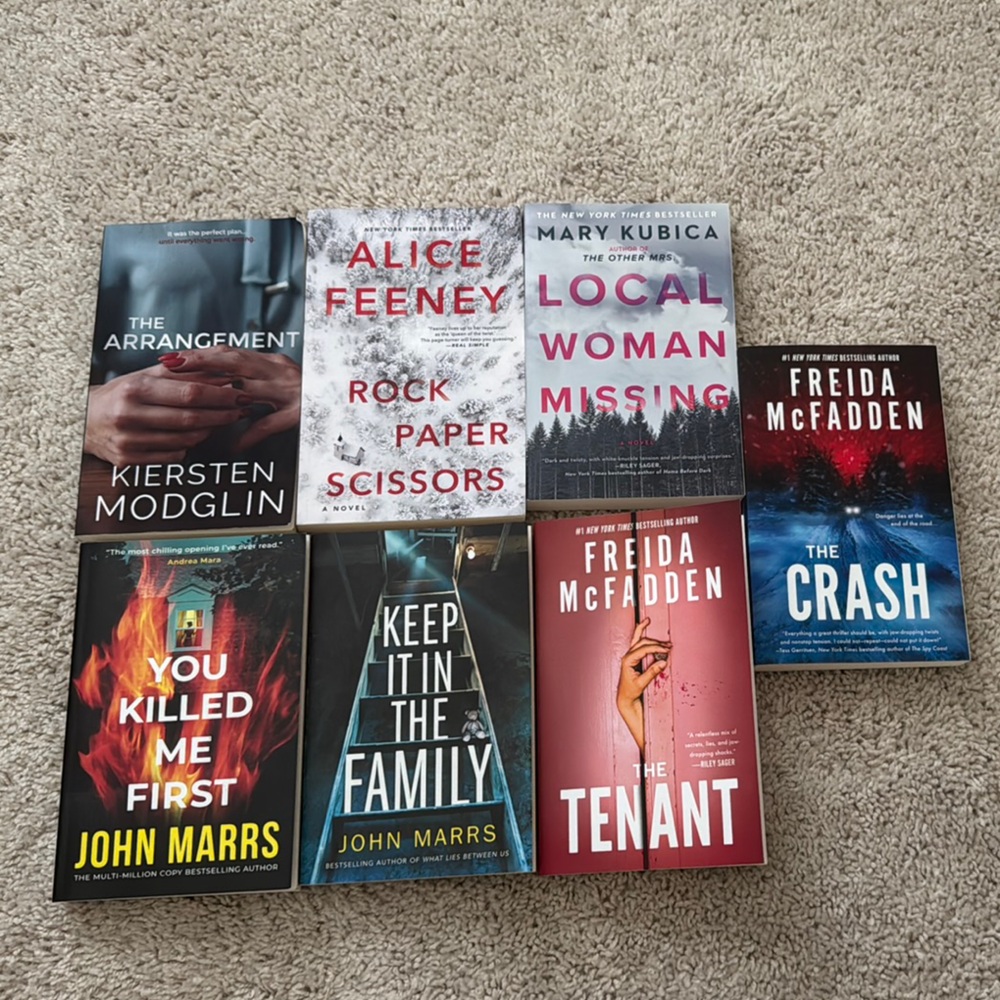 Mystery Thriller Book Set - Assorted Colors